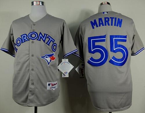 Blue Jays #55 Russell Martin Grey Stitched MLB Jersey